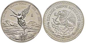 Mexico
1 once argent, 1998, AG 31.1 g.
Ref : ... 
