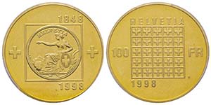 Switzerland
100 Francs, Bern, 1998 B, ... 