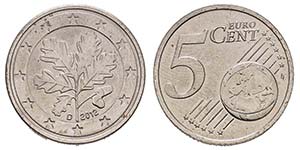 Monnaie de 5 centimes deuro, Allemagne, ... 