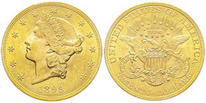 20 Dollars, Philadelphia, 1899, AU 33.43 ... 