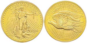 20 Dollars, Philadelphia, 1908, AU 33.43 ... 