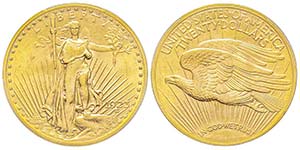 20 Dollars, Philadelphia, 1923, AU 33.43 ... 