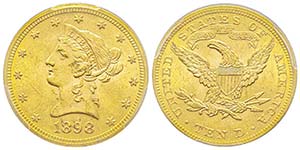 10 Dollars, Philadelphia, 1898, AU 16.71 ... 