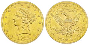 10 Dollars, Philadephia, 1903, AU ... 