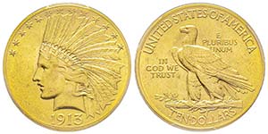 10 Dollars, Philadephia, 1913, AU ... 