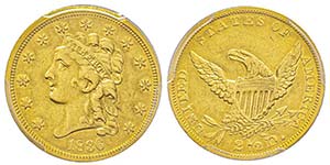 2.5 Dollars, Philadelphia, 1836, Liberty ... 