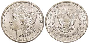 Morgan Dollar, Carson City, 1883 CC, AG 27 ... 