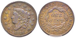 Coronet head Cent, Philadelphia, 1826, Cu ... 