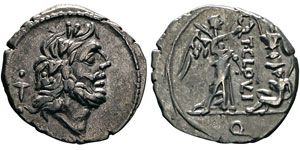 Cloulia, T. Cloulius Quinarius, Rome, 128 ... 
