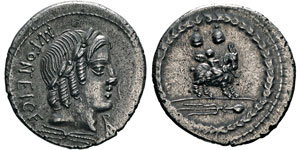Fonteia, Mn Fonteio C.f. Denarius, Rome 85 ... 