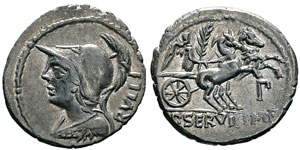 Servilia, P. Servilius M.f. Rullus Denarius, ... 