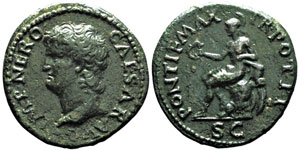 Nero 54-68 après  J.-C. Semis, Lugdunum, 66 ... 