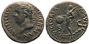 Vitellius 69 As, Rome, 69, AE 9.43 g. Avers ... 