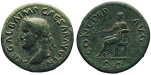 Galba 68-69 Sestertius, Rome, 68, AE 26.11 ... 