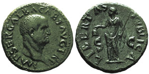 Galba 68-69 As, Rome, 68, AE 12.14 g. Avers ... 