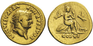 Vespasianus 69-79 pour Titus Caesar Aureus, ... 