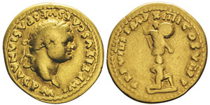 Titus 79-81 Aureus, Rome, 79, AU 7.08g.  ... 