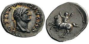 Domitianus 81-96 Denarius, Rome, 73-75, AG ... 