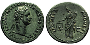 Domitianus 81-96 As, Rome, 90-91, AE 11.98g. ... 
