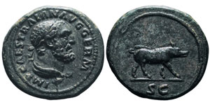 Traianus 98-117 Quadrans, Rome, 101, AE ... 