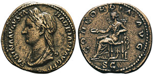 Hadrianus 117-138 As, Rome, 129, AE 13.21g. ... 