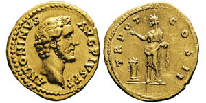 Antoninus Pius 138-161 Aureus, Rome, 139, AU ... 