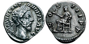 Marcus Aurelius 161-180 Denarius, Rome, 178, ... 