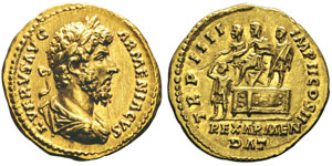 Lvcius Verus co-empereur 161-169 Aureus, ... 
