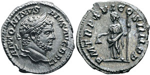  Caracalla 198-217 Denarius, Rome, 213, AG ... 