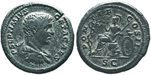 Geta 209-212 As, Rome, 209, AE 11.45 g. ... 