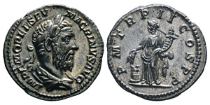 Macrinus 217-218 Denarius, Rome, 218, AG ... 