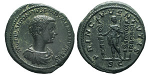 Macrinus pour Diadumenianus Caesar As, ... 
