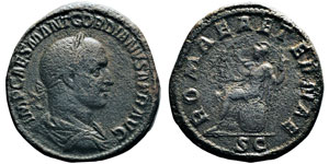 Gordianus II 238 Sestertius, Rome, 238, AE ... 