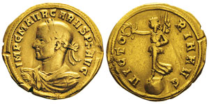 Carus 282-283 Aureus, Siscia, 282-283, AU ... 