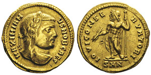 Galerius Maximianus Caesar 293-305 Aureus, ... 