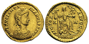 Valentinianus III 425-455 Solidus, Rome, ... 