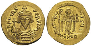 Phocas 602-610 Solidus, Constantinople, AU ... 