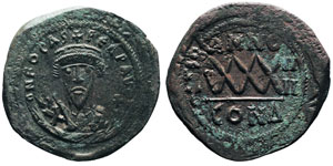 Phocas 602-610 Follis, Constantinople, ... 