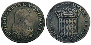 Louis I 1662-1701 Pezzetta ou 3 Sols à ... 