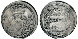 Pascal Paoli 1762-1768 20 soldi, Murato, 176 ... 
