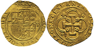 Juana et Carlos I 1504-1516 Escudo, Segovie, ... 