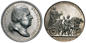Louis XVIII 1815-1824 Médaille SECONDE ... 
