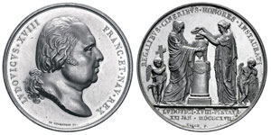 Louis XVIII 1815-1824 Médaille HOMMAGE ... 