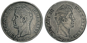 Charles X 1824-1830 5 francs, date et ... 