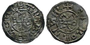 Étienne VI (V) 885-891 Denier, Rome, ... 