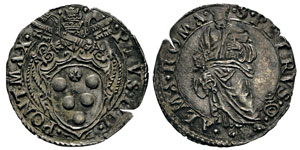 Pie IV 1559-1565 deMedici Gros, Rome, ... 