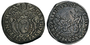 Grégoire XIII 1572-1585 Teston, Rome, non ... 