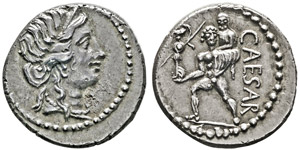 Julius Caesar 49-44 avant J.-C.Denarius, ... 