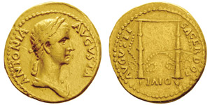 Claudius, 41-54 après J.C. pour Antonia ... 