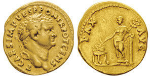 Vespasianus 69-79 pour Titus CaesarAureus, ... 